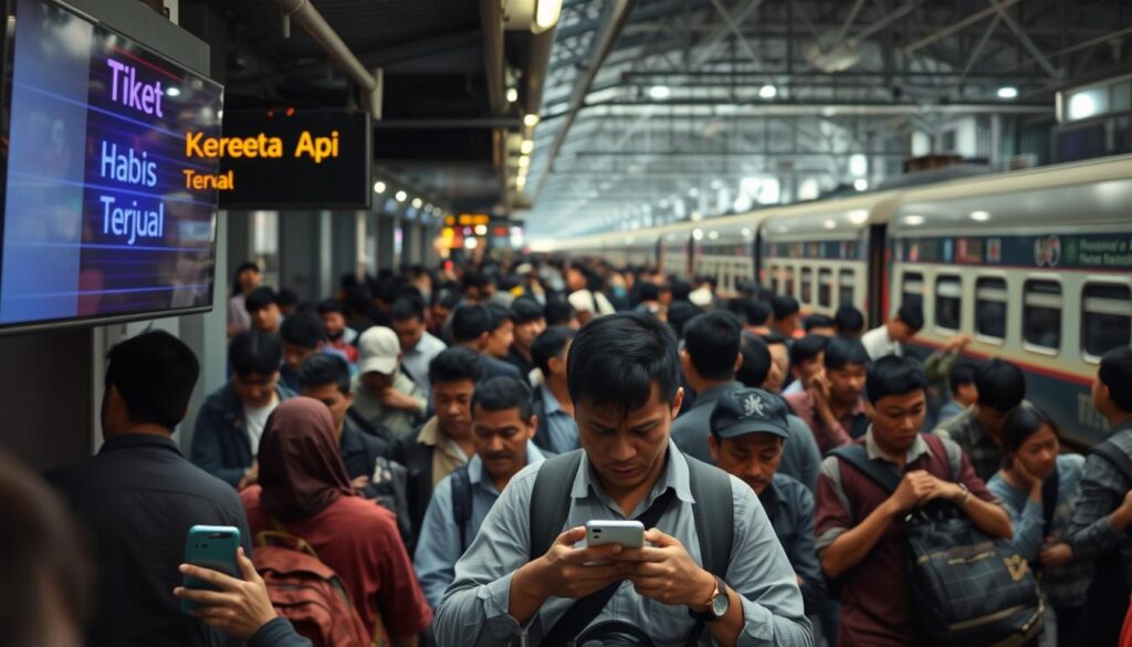 Tiket Kereta Api Habis Terjual