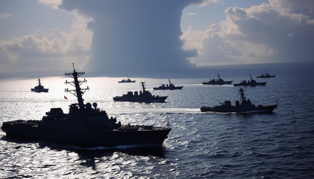 latihan perang laut bersama TNI AL dan Jepang